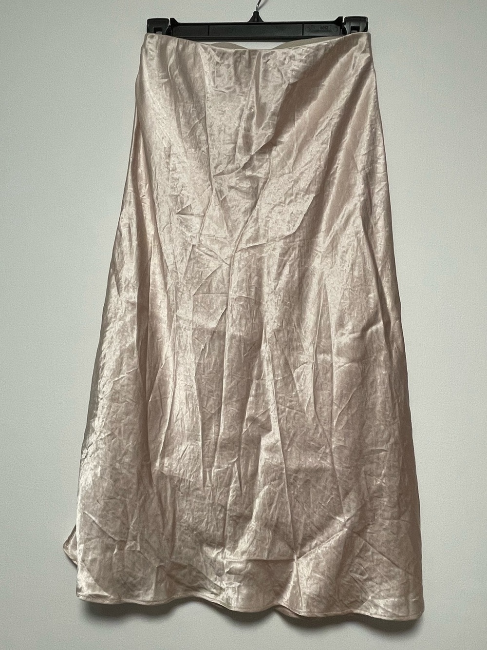 Babaton Satin Midi Skirt in Champagne Size 2